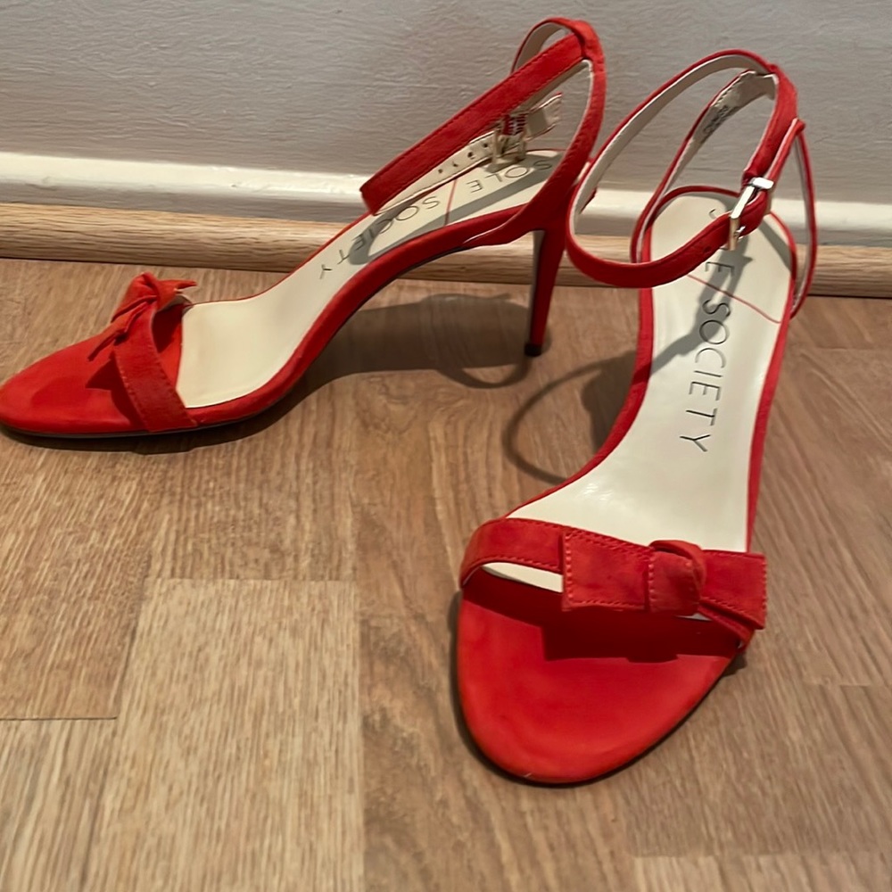 NEW Sole Society Coral Suede Ankle Strap Sandals 7.5